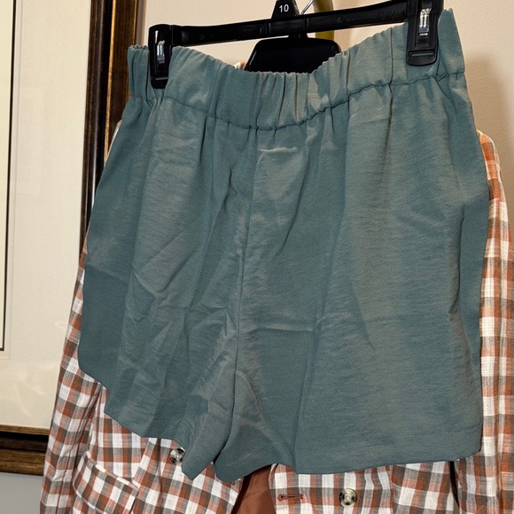 Nine West Plaid Blazer in Orange and Cream with Teal shorts set M - Picture 8 of 16